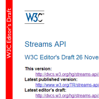 W3C Streams API